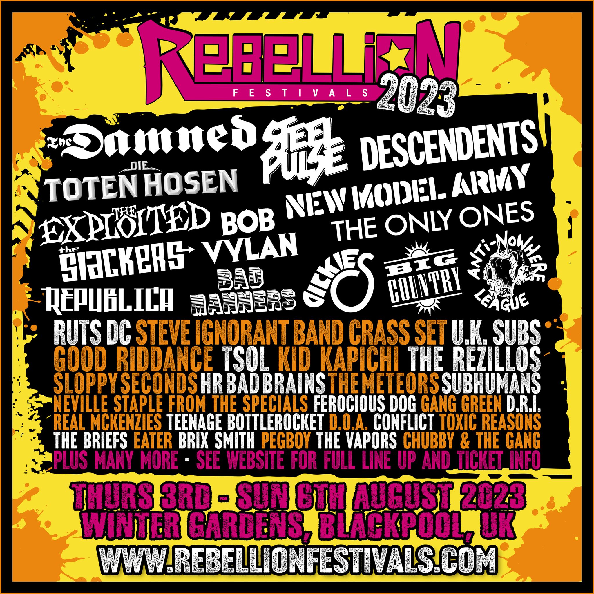 BillyNews Rebellion Festivals 2023 70 bandas já confirmadas